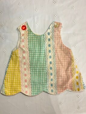 Vintage Floral Gingham Dress
